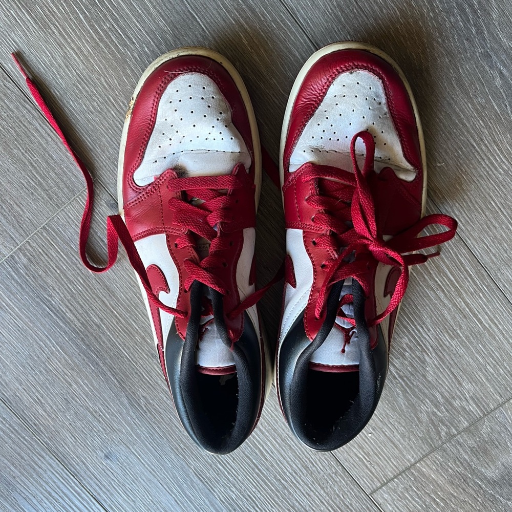 Nike Dunks Red and White Sneakers
